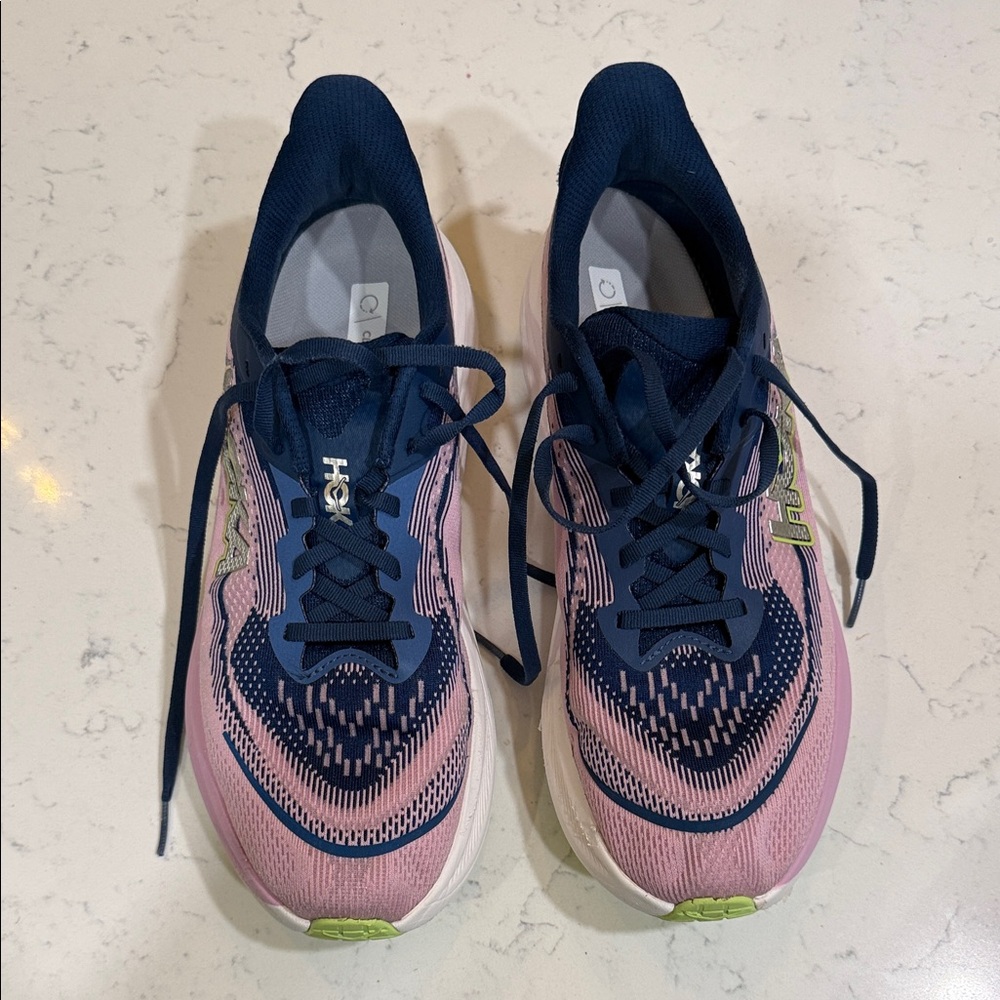 Hoka Skyflow Women's Pink and Navy Sneakers